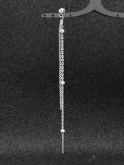 Taehyung Silver Linear Drop Earrings