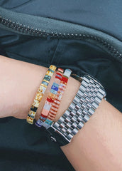 Taehyung Tangerine Beaded Boho Bracelet