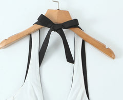 Julie Striped Halter Top