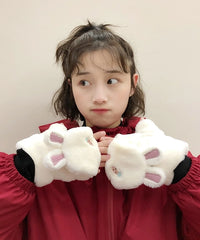 Wonyoung Bunny Plush Mittens