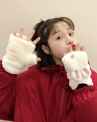 Wonyoung Bunny Plush Mittens