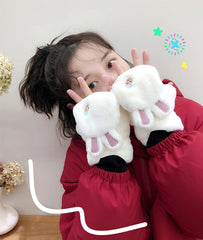 Wonyoung Bunny Plush Mittens