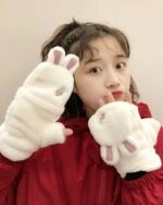 Wonyoung Bunny Plush Mittens