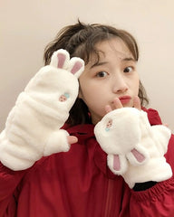 Wonyoung Bunny Plush Mittens