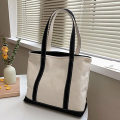 Yunjin White Canvas Tote Bag