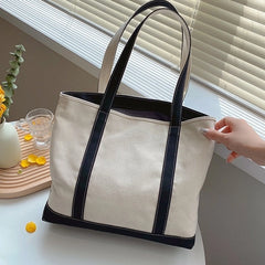 Yunjin White Canvas Tote Bag