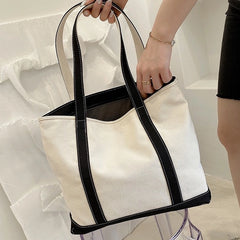 Yunjin White Canvas Tote Bag
