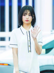 Ahyeon Ivory Collared Polo Dress