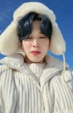 Jimin Ivory Fur Ski Hat