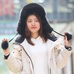 Jimin Ivory Fur Ski Hat