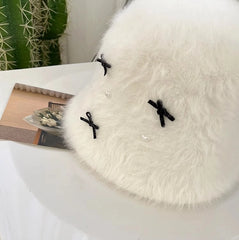 Ningning Mini Bow Fur Hat