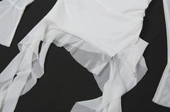 Karina Mesh Tassel Top