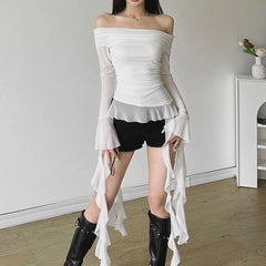 Karina Mesh Tassel Top