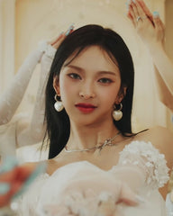 Chiquita Pearl Heart Hoop Earrings