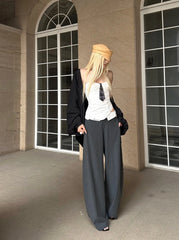 Asa Plaid Necktie Detail Corset Top