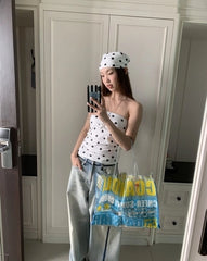 Belle Polka Dot Tube Top