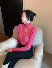 Yuna Black Cut-Out Puff Sleeve Top