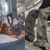 Jake Ash Pleated Side Jeans