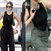 Chiquita Triangle Tassel Edged Ribbed Top