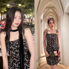 Ahyeon Tie Strap Floral Dress