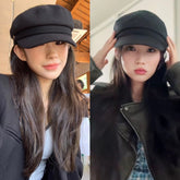 Asa Black Casual Beret Hat