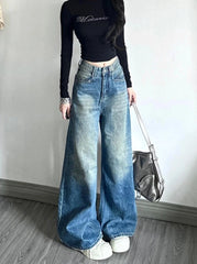 Chiquita Stripe-Washed Wide Leg Jeans