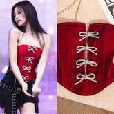 Ahyeon Corset Bowknot Accent Top