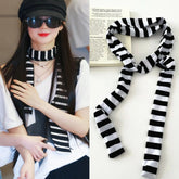 Asa Black And White Stripes Scarf
