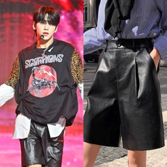Soobin Faux Leather Shorts