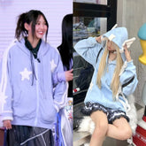 Hyein Blue Stars & Angel Hood Jacket