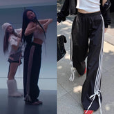 Kazuha Side Bow Stripe Pants