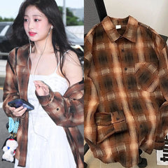 Ahyeon Plaid Flannel Shirt