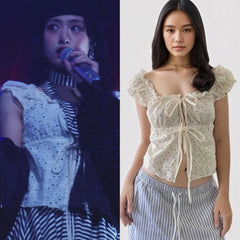 Ahyeon Lace Ruffled Top