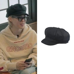 Jimin Noir Newsboy Beret Hat