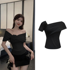 Ahyeon Off-Shoulders Flower Top