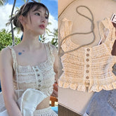 Sakura Crochet Crop Top