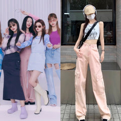 Hanni Blush Cargo Jeans