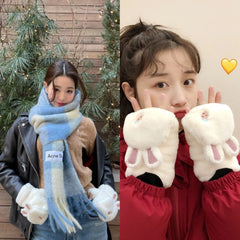 Wonyoung Bunny Plush Mittens