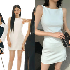 Haerin Ivory Casual A-Line Dress