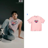 Bang Chan Pink Heart Tee