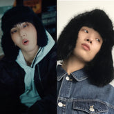 Jisung Black Fur Ski Hat