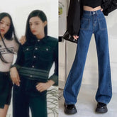 Blue Rectangular Patched Pocket Denim Jeans | Minji – NewJeans