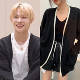 Ni-Ki Noir Open Knit Cardigan