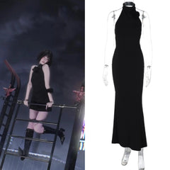 Rei Black Flower Dress