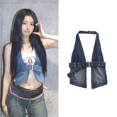 Yunjin Denim Halter Vest