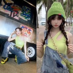 Ruka Double Sling Crop Top