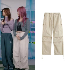 Hanni Sand Drawstring Cargo Pants