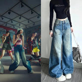 Chiquita Stripe-Washed Wide Leg Jeans