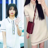 Ahyeon Ivory Collared Polo Dress