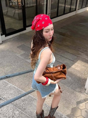 Ahyeon Red Cashew Print Bandana